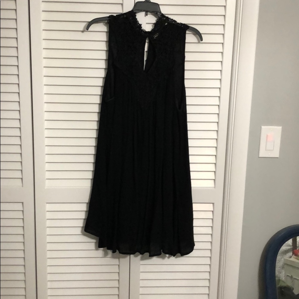Black Dress with Lace Detail